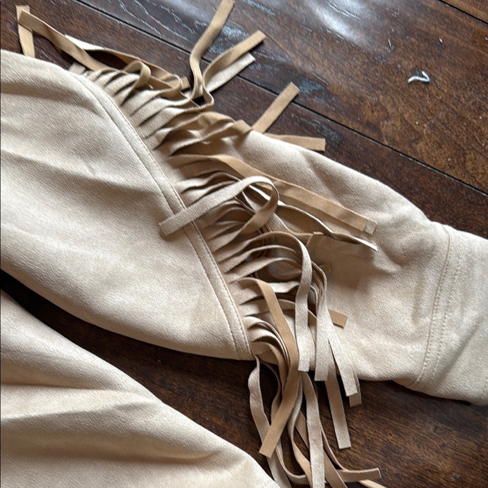 Maurices Beige Fringe Utility Jacket - Picture 2 of 2